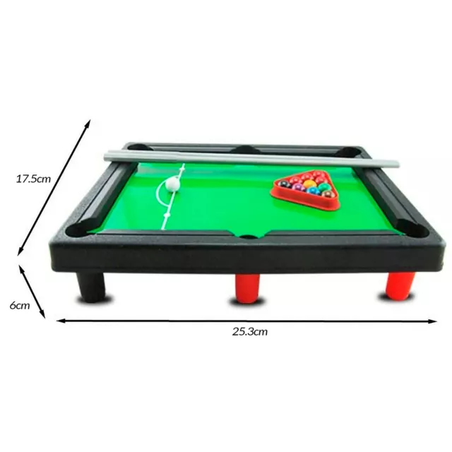 Juego de Billar mesa Pool con Bolas Y Tacos Mini Juegos SNOOKER 6x17.5x25.3 cm 2