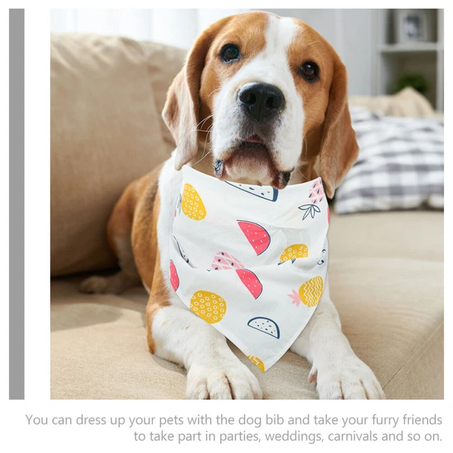 10 pcs Été Bandana Fruit Pattern Puppy Scarpe chien Kerchief Pet Triangle Bib