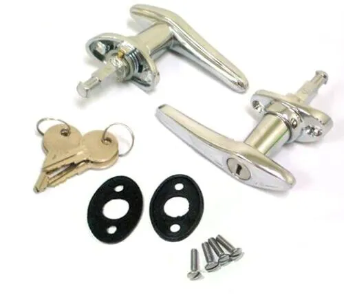 1930 1931 Ford Model A Locking Outside Door Handles Kit w/ Key and Pad Set