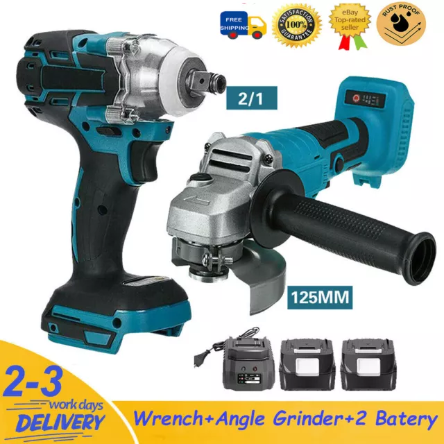 18V Cordless tools combo kit cordless impact wrench angle grinder for Makita NEW