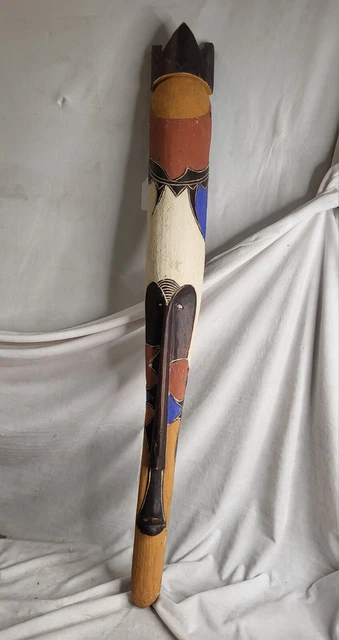 Rare African Mask Phan Fang Gabon Africa Masquerade Hunting Colorful (af1010)