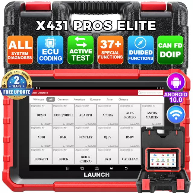 LAUNCH X431 PROS ELITE PRO 5 AUTO OBD2 Diagnóstico Codificación Clave Español BT