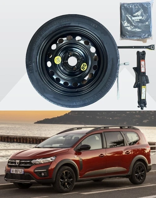 Roue De Secours Galette 17" Pour Dacia Duster (2024 à Présent) - Dimensions 135/80 R17, 5 Trous, Avec Sac Et Gants - Neuf