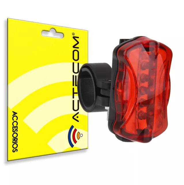 Actecom® Luz Trasera Led Para Fat Bike Bicicleta 6 Modos Luces Seguridad 2