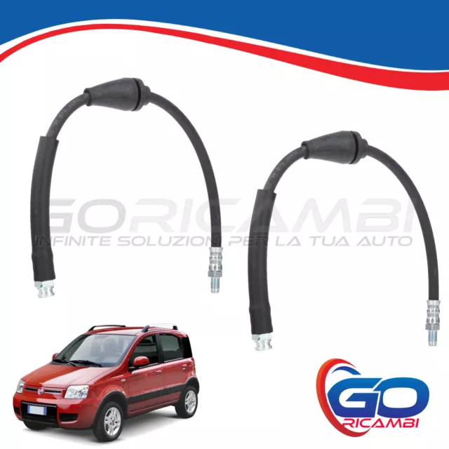 Kit Coppia 2 Flessibili Tubo Freno Anteriori Destro + Sinistro Fiat Panda 169