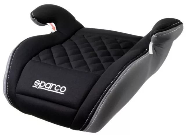 Sparco F100K Chaise pour Enfant 4-12 Ans Rehausseur 15-36 KG Noir Matelassé Ece 3