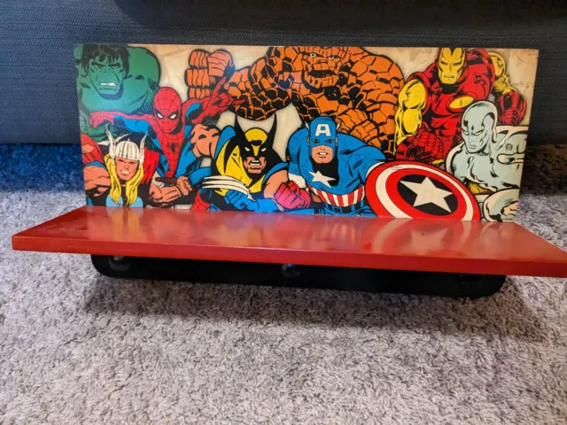 Marvel Avengers Comics Iron Man Captain America Hulk Spider Man Book Shelf Rack