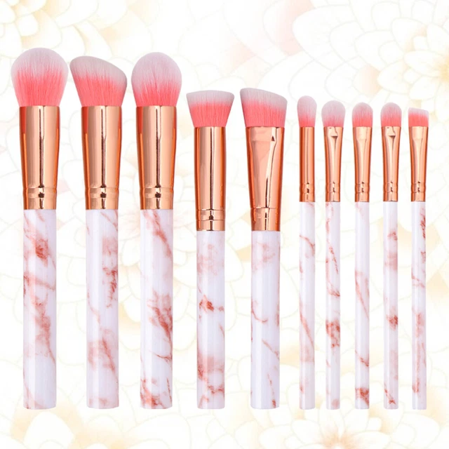 10 Pcs Travel Brush Blush Brushes Mineral Stippling Set Miss