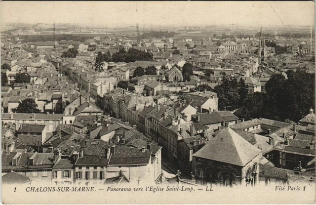 CPA CHALONS-sur-MARNE - Panorama towards the Church of St-LOUP (126150)