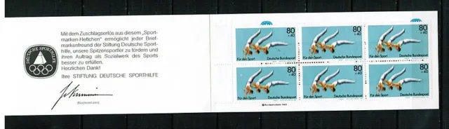 Deutschland Germany 1983 booklet 1 x MH 6 x 1172 ** / mnh Turnen