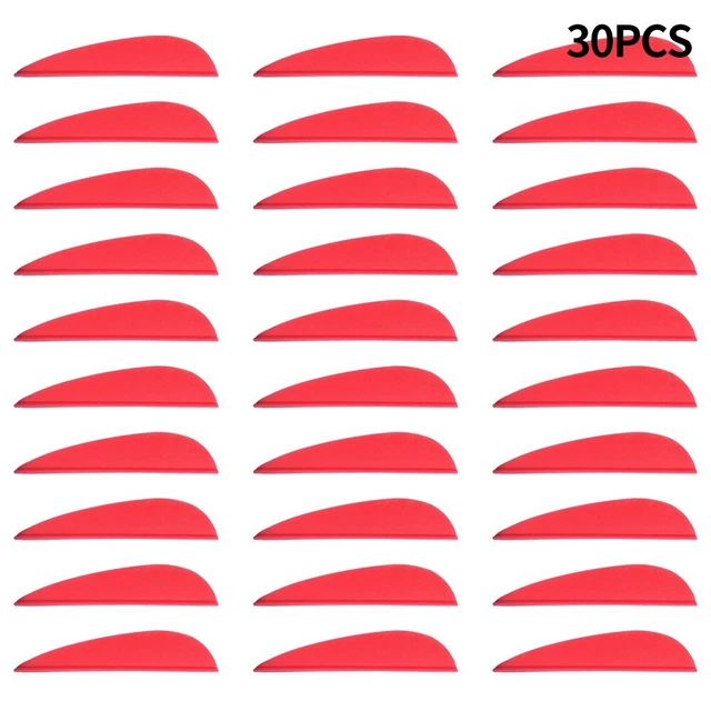 100 Plumes De Flèche 4" Gauche Parabolique - Fluorescent Orange - Tir à L'arc
