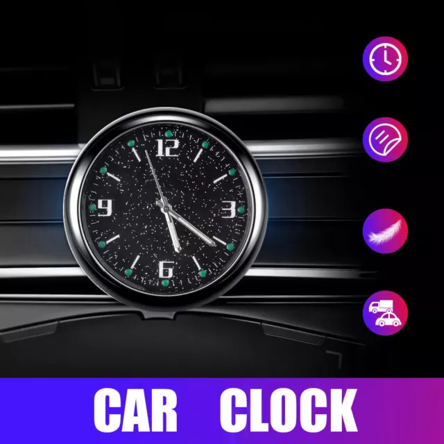 Universal Car  Luminous Stick-On Digital Watch Diamond Quartz Clock Accessories