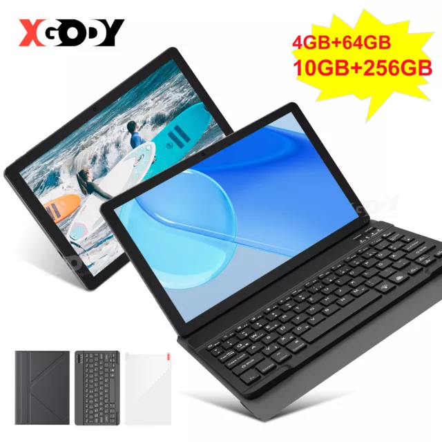 Android 11 Tablet PC 10 Inch Quad Core 64GB/256GB ROM 6000mAh 1280x800 2.4G Wifi