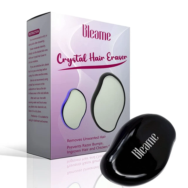Removedor de cabello de cristal blanqueado, borrador de cabello de cristal, piedra de depilación, rápido y fácil