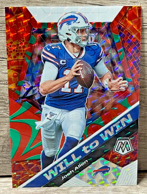 2020 Panini Mosaic Will to Win Mosaic Reactive Green /89 Josh Allen #WW9