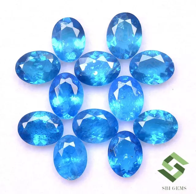 8x6 mm Certified Natural Apatite Oval Cut Lot 01 Pcs Only Neon Color Loose Gems