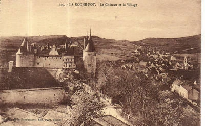 CPA 21 LA ROCHE POT le chateau et le village