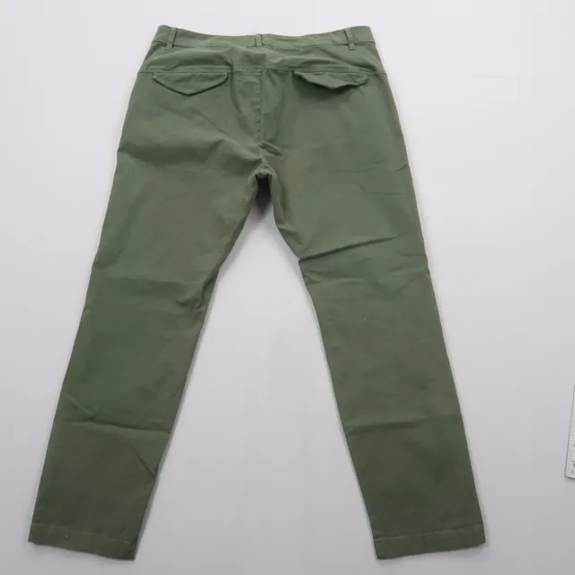 Nili Lotan Tel Aviv Pants Size 6 Green Cotton Stretch Trousers Mid Rise 2