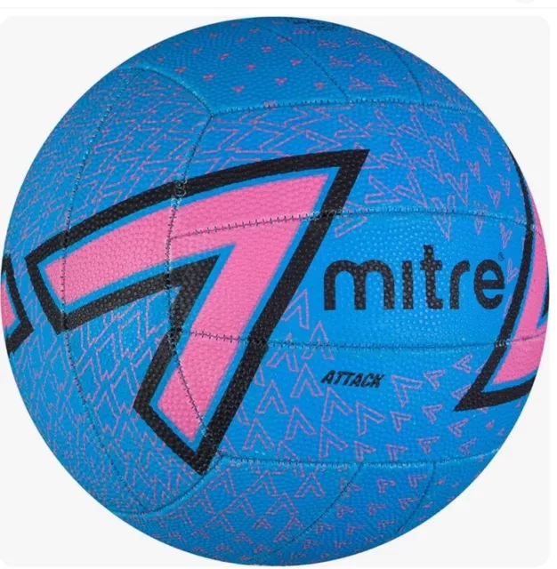 Mitre Attack Training Netball Blue-Pink Size 5