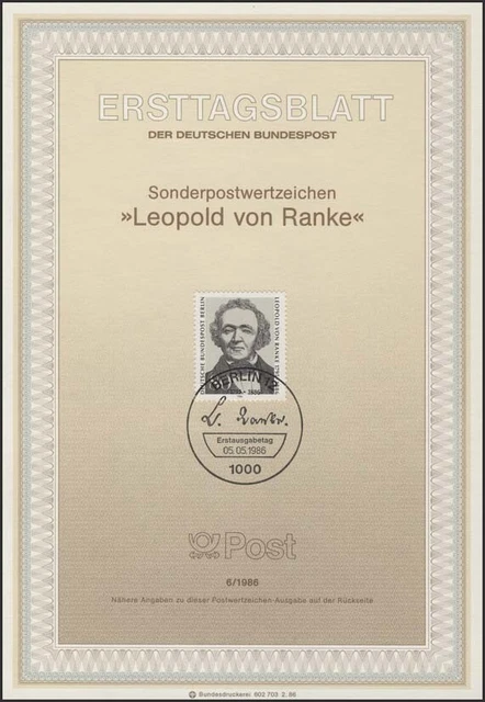 ETB 06/1986 Leopold von Ranke, Historiker