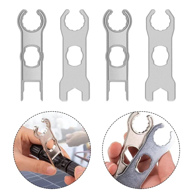 Herramienta 2 Pares Fácil de Usar Color Plata Ligero Llave Conector Solar