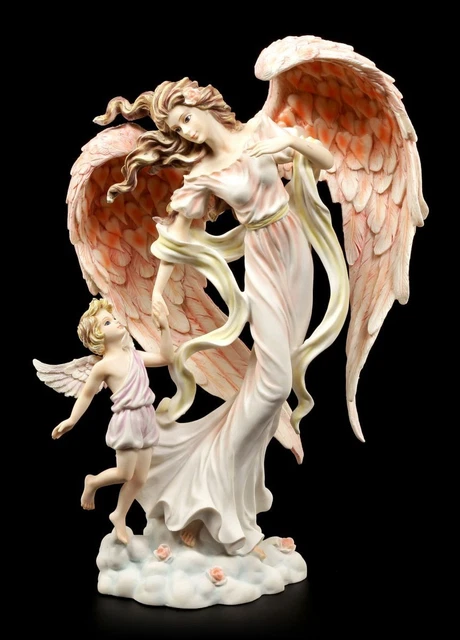Figurine Foncé Ange Scythia – Elfe Gothique Avec Faux – Peint Main