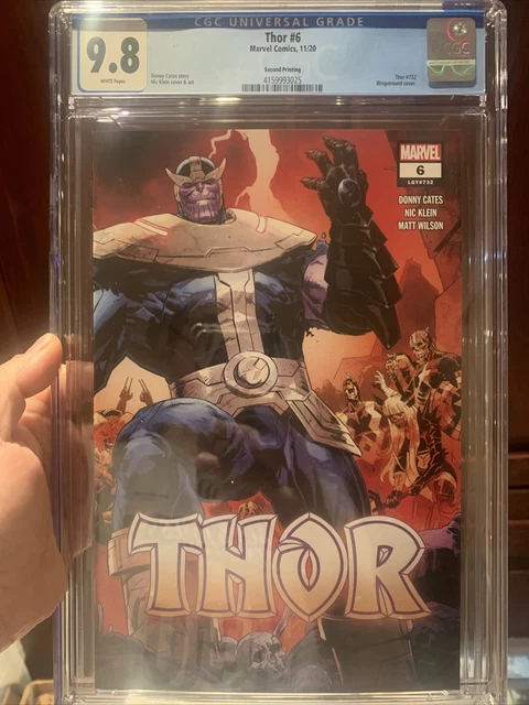 Thor #6 2nd print CGC 9.8 🔥 Thanos Wraparound Variant 🔥 Key 🔑 Infinity Hammer