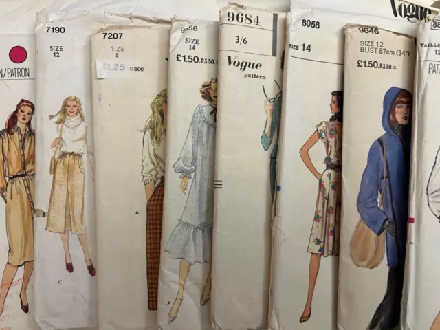 Vogue Vintage. Sewing Patterns. Women’s  Clothes. Coats, Dresses Unused.