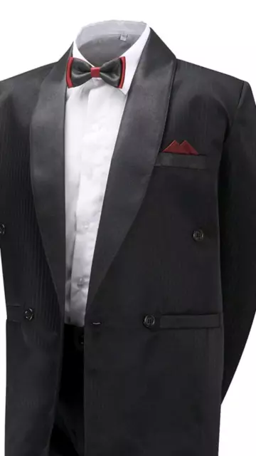 Boys-Black-Tuxedo-Suit-4-Piece-Prom-Cruise-Party-James 6 months- 15 years