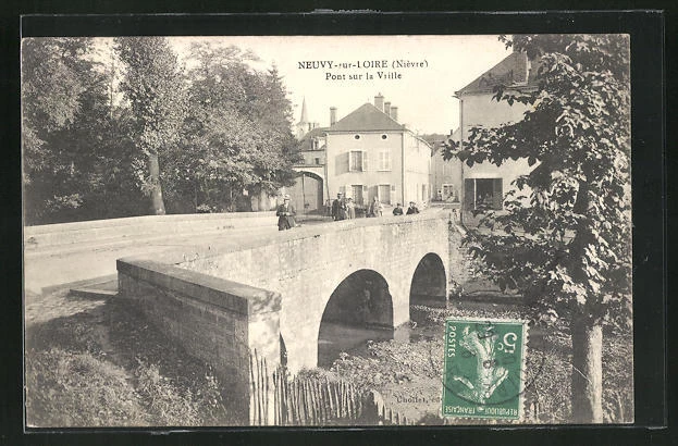 CPA Neuvy-sur-Loire, Pont sur la Vrille