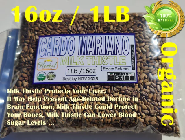 Cardo Mariano (Milk Thistle) 90 Capsulas 735mg 100% Natural 