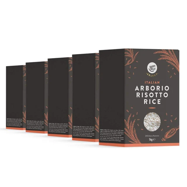 Risotto riso Happy Belly Select Arborio riso riso risotto scorta 5 x 1 kg NUOVO MHD 11/24