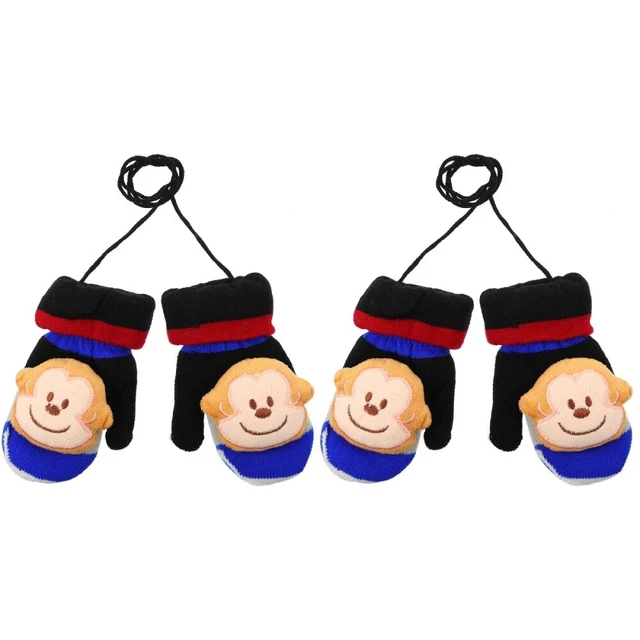 2 pezzi guanti caldi per bambini piccoli pugni corda soffice