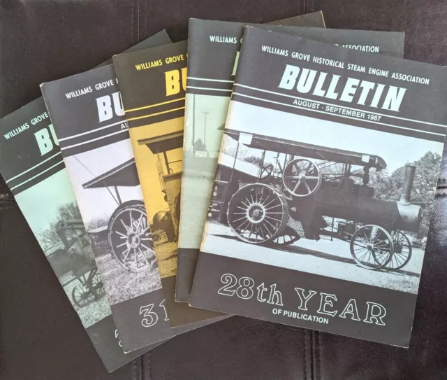 Williams Grove Historical Steam Engine Assoc Magazine Bulletin Lot -1987-1991