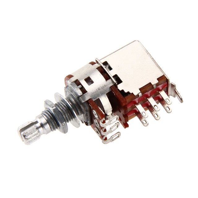 4 Potentiomètres Mini A250K Et B250K Pour Guitare/Basse - Tige Baïonnette 15mm - Volume Et Ton - 3