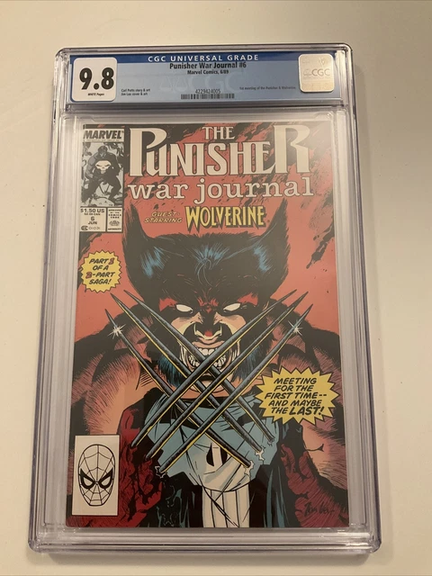 Punisher War Journal 6 1st Punisher vs. Wolverine 1989 Marvel CGC 9.8 WP