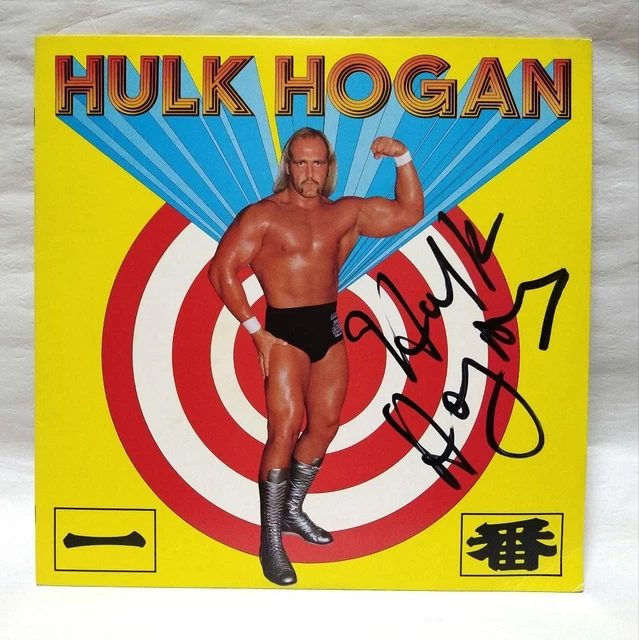 HULK HOGAN AUTOGRAPHED Ichiban Picture Record NJPW New Japan Pro
