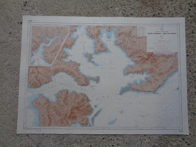 CARTE  MARINE / Canal Woodin - Baie du Prony Nouvelle-Calédonie  1978