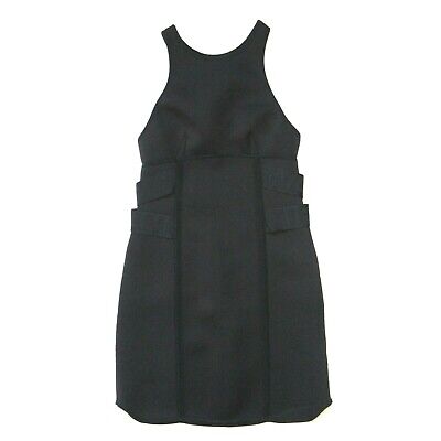 NWT ALEXANDER WANG x H&M 2014 Scuba Mini in Black Neoprene Cutout Back Dress 12