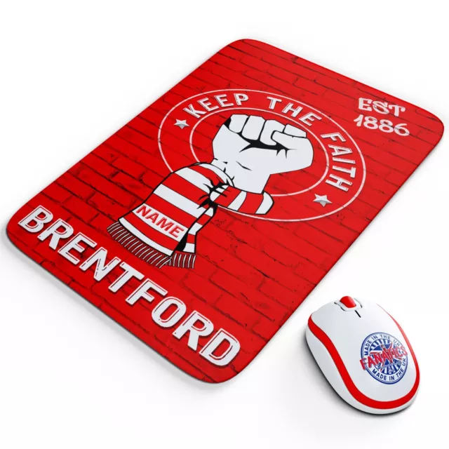 Personalised Brentford Mouse Mat Football Computer Mouse Pad Work Gift KTF11G