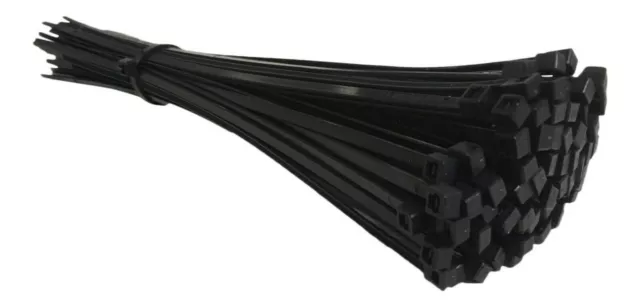 1000 X Cable Ties 300Mm Bulk Strong Black Nylon Long Plastic Zip Wrap Heavy Duty