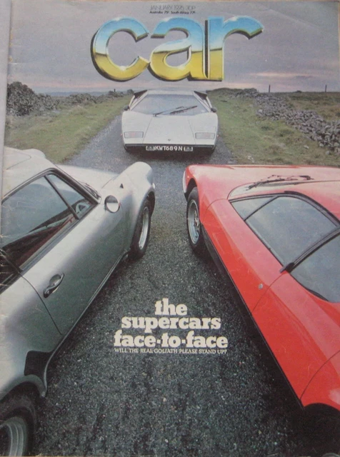 CAR MAGAZINE 01/1976 Lamborghini Countach, Ferrari Boxer, Porsche ...