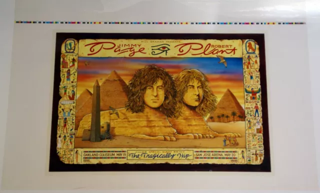 Led Zeppelin Poster Jimmy Page Robert Plant Original Printers Proof US 1995