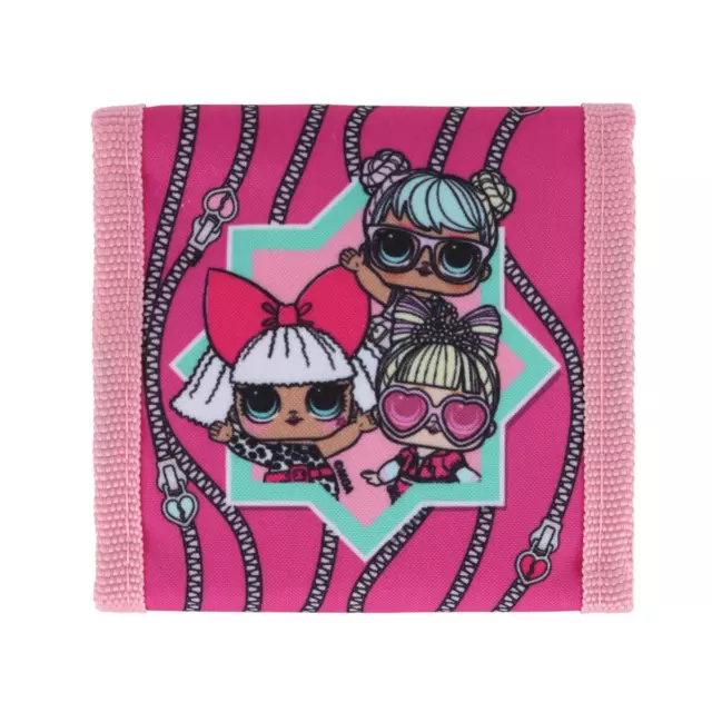 New Textiel Trade Kid's LOL Surprise Sweet & Sassy Bi-Fold Wallet with Hook &