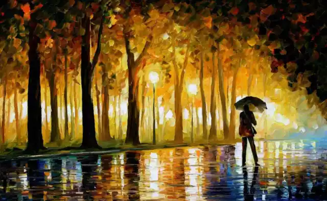 LEONID AFREMOV (NEW) BEWITCHED IN AUTUM  Painting Canvas Wall Art Picture POSTER