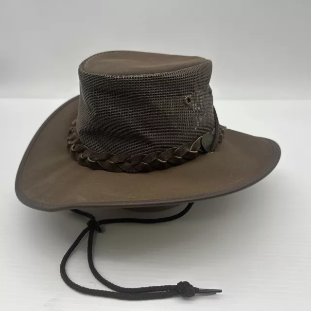 BARMAH CANVAS COOLER UPF 50+ 3” Brim Fishing Hat BROWN AUSTRALIA Good Shape  $19.95 - PicClick