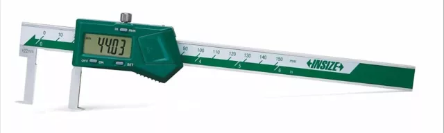 Insize Digital Caliper 1120-200A Electronic Inside Groove Caliper 1-8"/25-200 mm