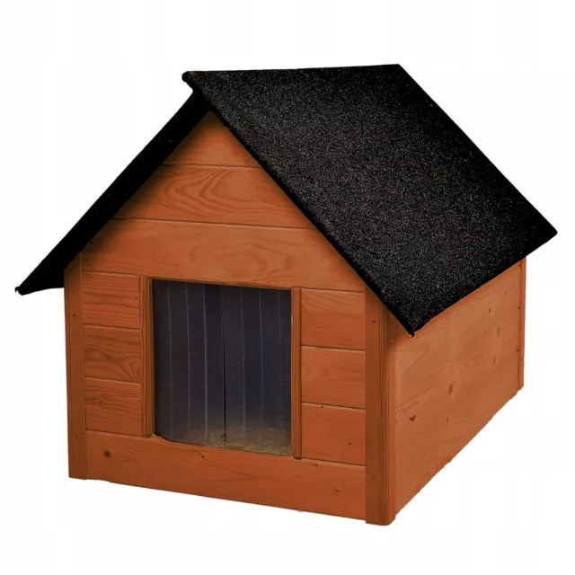 Dog Kennel Insulated Wooden Pet House Shelter Roof Warm Bed Animal 101 x 70cm XL