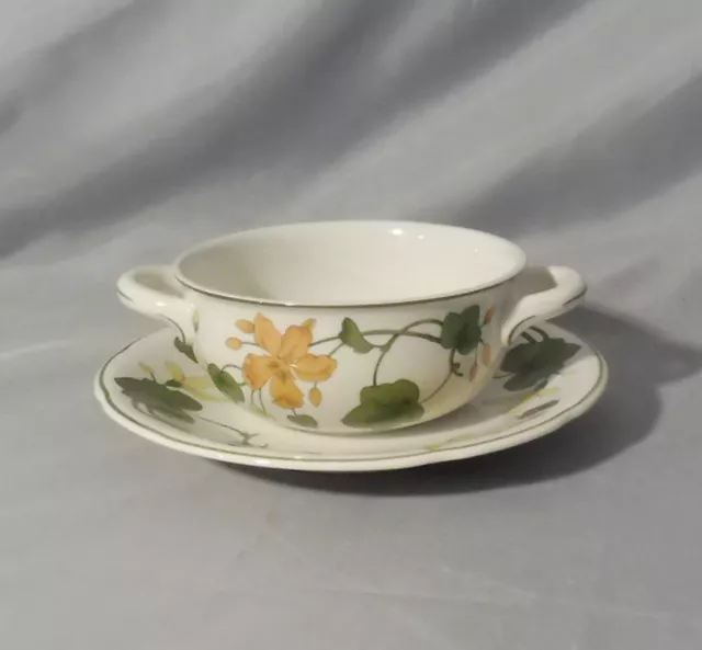 Geranium " alte Serie " v. Villeroy & Boch , Suppentasse + Untertasse