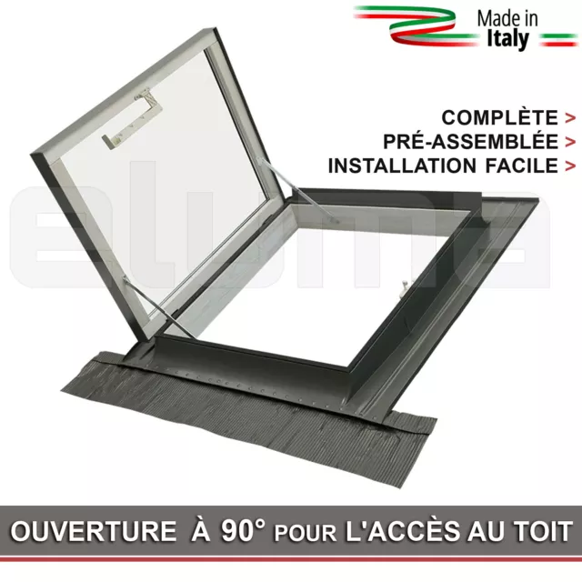Lucarne / Fenêtre d'accès au toit - Ligne CLASSIC LIBRO 78x78 Ouverture Latérale